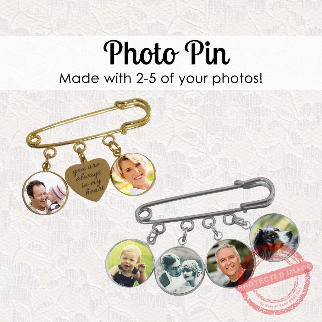 Boutonniere Charm (2, 3, 4 or 5 photos)
