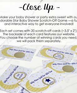 Alternative view of Star Baby Shower Scratch Game (20 qty)