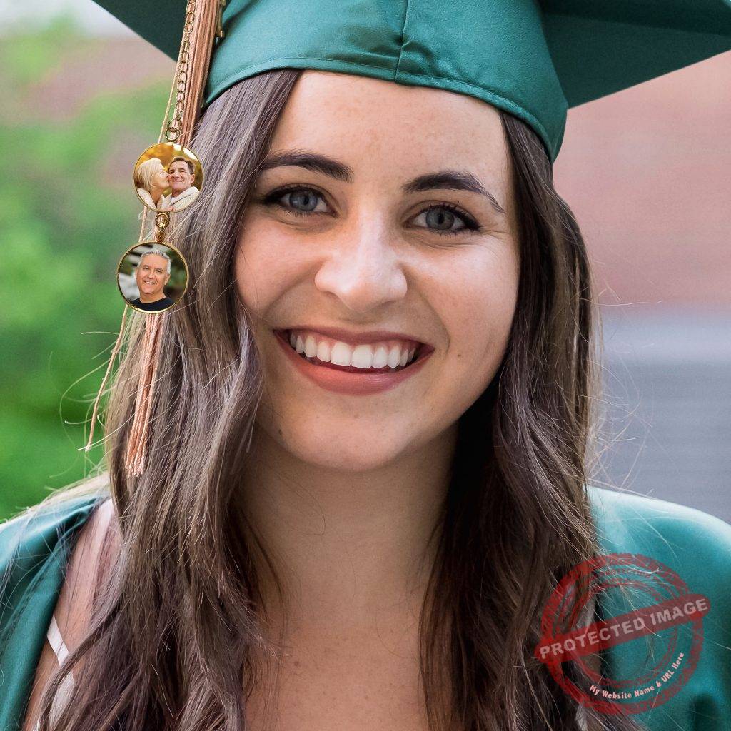 This circle Graduation Photo Charm for your tassel is made with your photo(s).