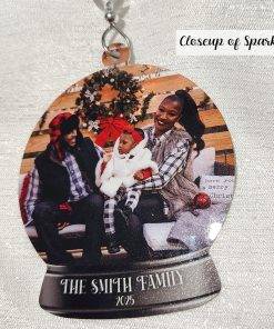 Alternative view of Snowglobe Photo Ornament (Flat Metal)