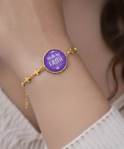 Alternative view of Personalized Cross Bracelet with Your Favorite Verse/Wording