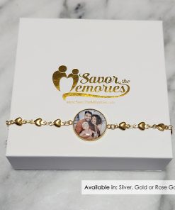 Alternative view of Heart Photo Bracelet