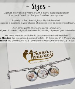 Alternative view of Paperclip Photo Bracelet (up to 13 photos)