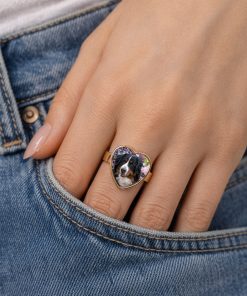 Alternative view of Adjustable Photo Ring (Heart or Circle)
