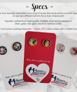 Alternative view of Photo Stud Earrings